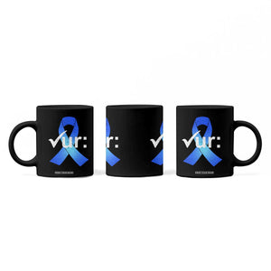 Colon Cancer Awareness Coffee Mug Blue Ribbon Colonoscopy Colorectal TS10 Print Your Wear