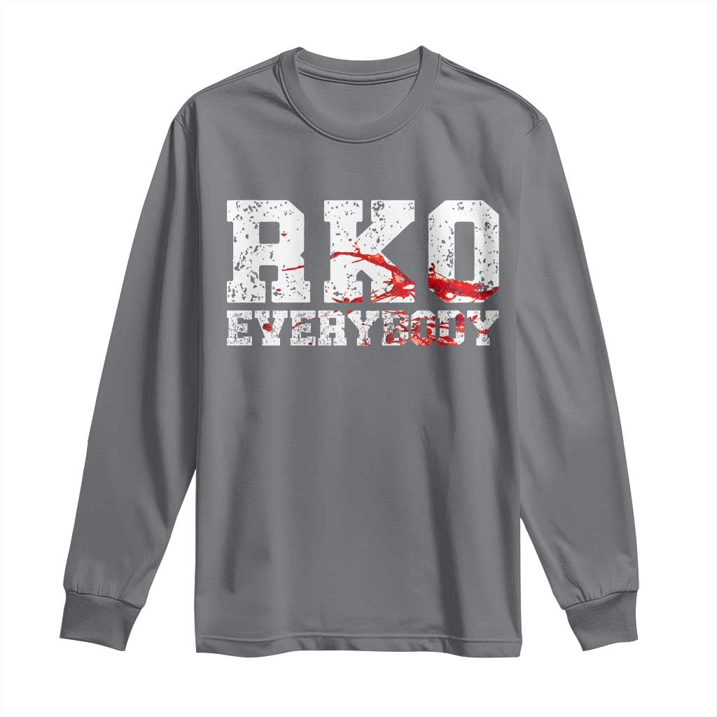RKO Everybody Blood Long Sleeve Shirt TS10 Charcoal Print Your Wear