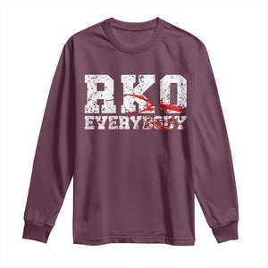 RKO Everybody Blood Long Sleeve Shirt TS10 Maroon Print Your Wear