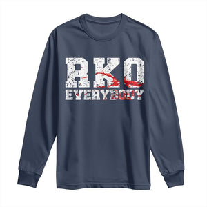 RKO Everybody Blood Long Sleeve Shirt TS10 Navy Print Your Wear