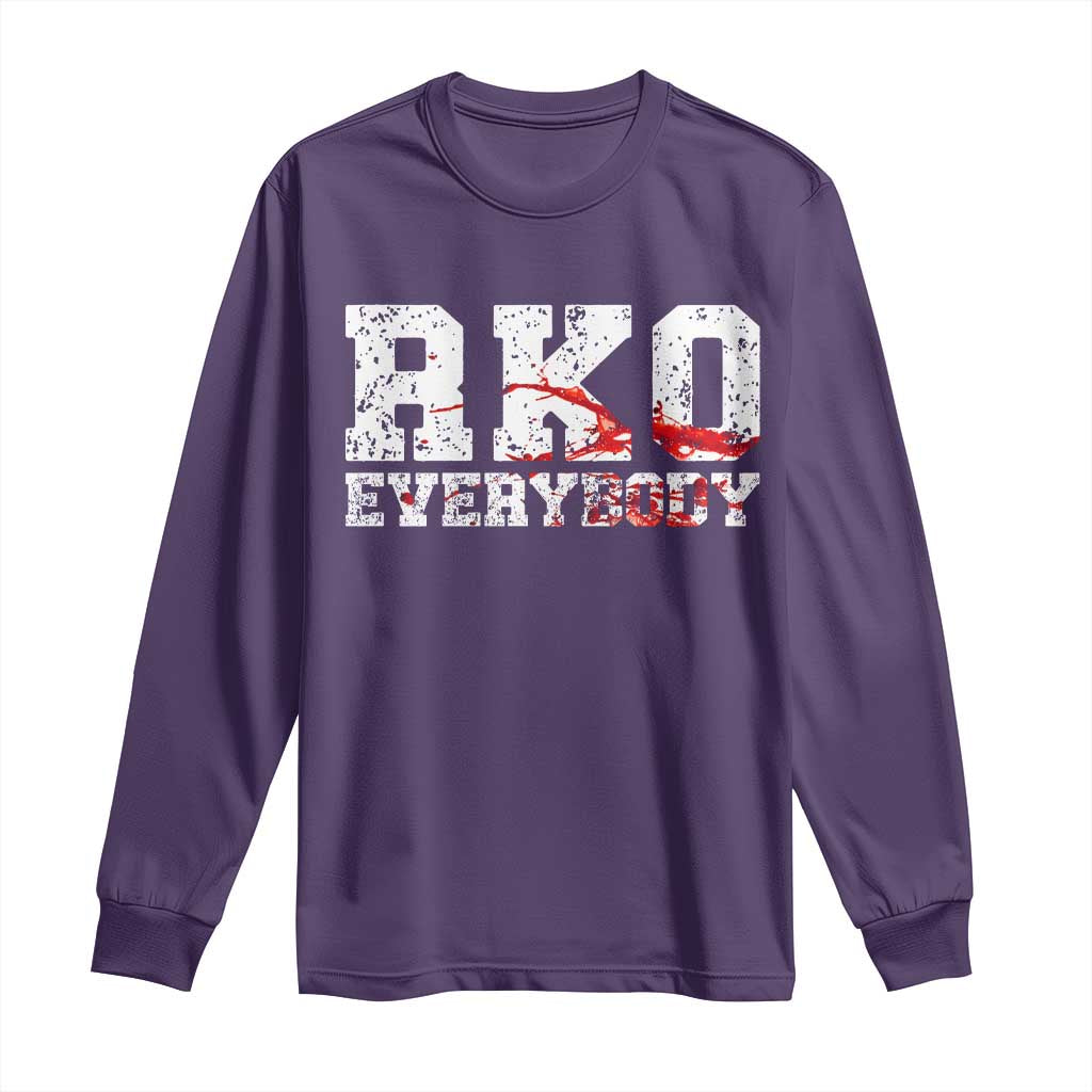 RKO Everybody Blood Long Sleeve Shirt TS10 Purple Print Your Wear