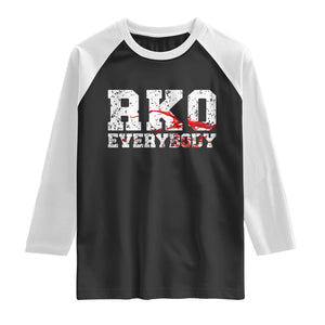 RKO Everybody Blood Raglan Shirt TS10 Black White Print Your Wear