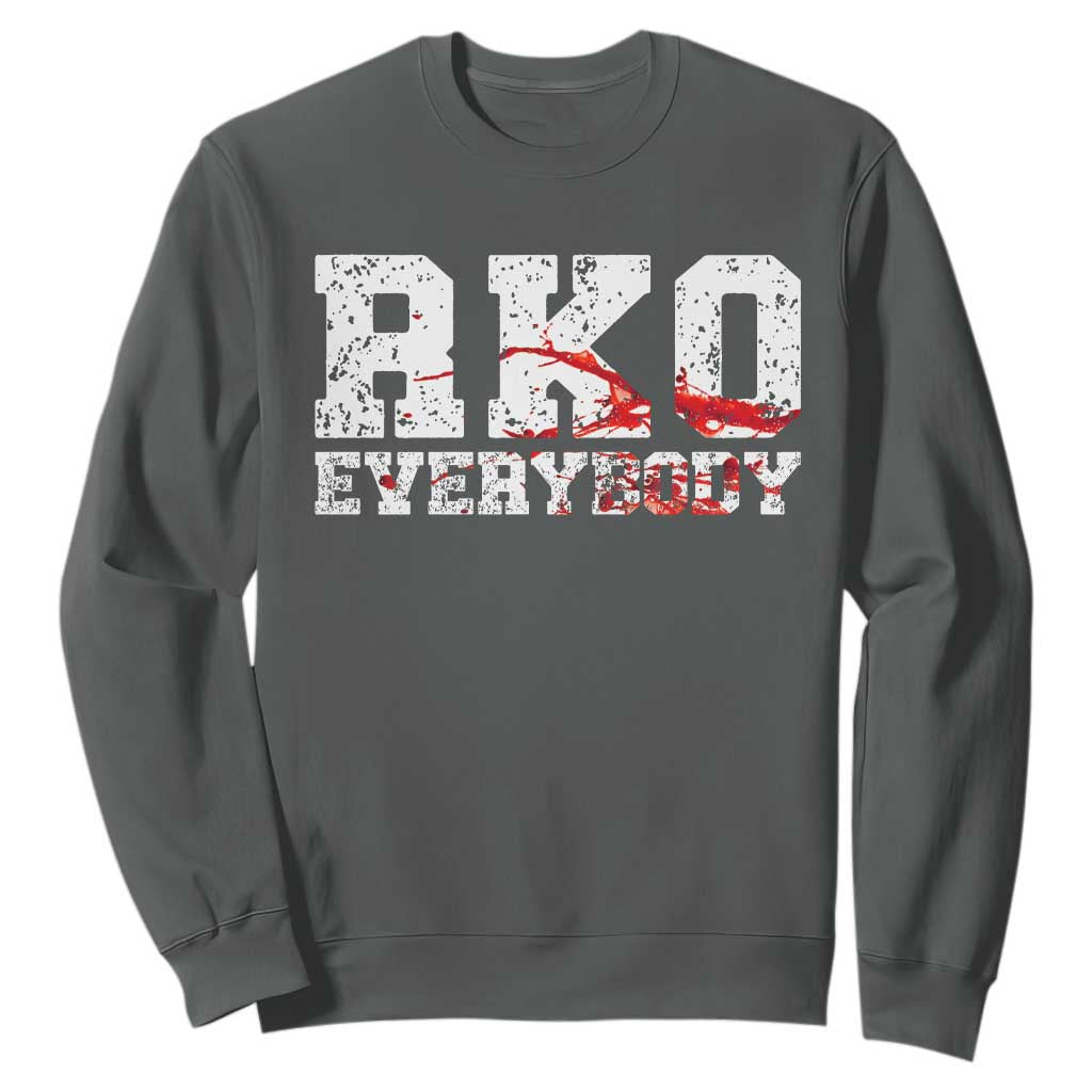RKO Everybody Blood Sweatshirt TS10 Dark Heather Print Your Wear