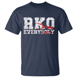 RKO Everybody Blood T Shirt - Wrestling Fan Graphic Tee - Bold Statement Shirt TS10 Navy Print Your Wear