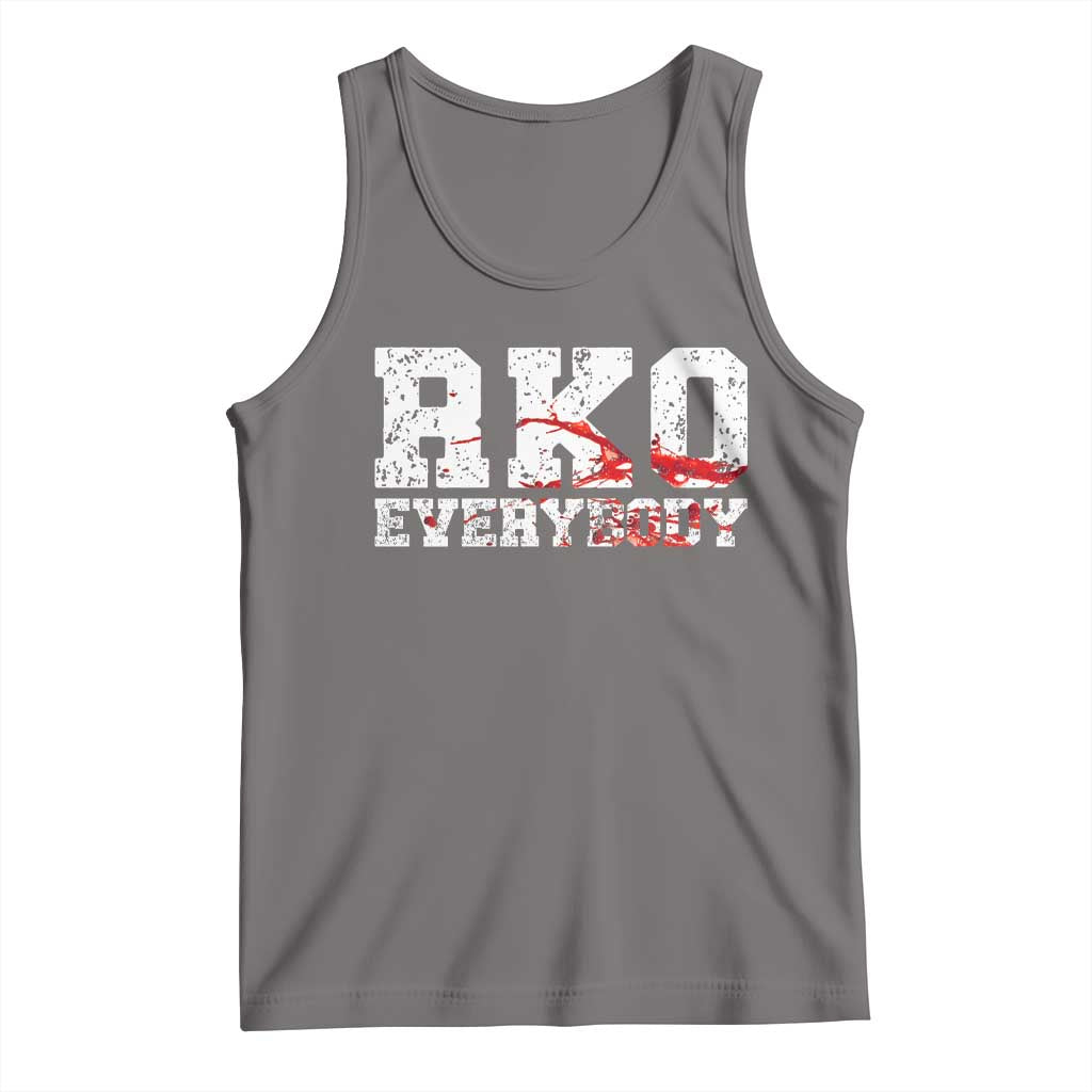 RKO Everybody Blood Tank Top - Wrestling Fan Graphic Tee TS10 Deep Heather Print Your Wear