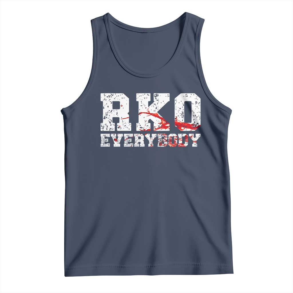 RKO Everybody Blood Tank Top - Wrestling Fan Graphic Tee TS10 Navy Print Your Wear
