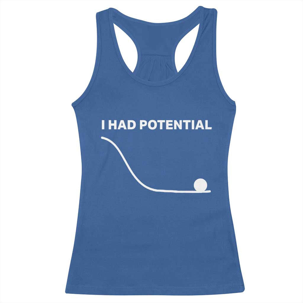 I Had Potential Racerback Tank Top Funny Sci Fi TS10 Royal Blue Print Your Wear