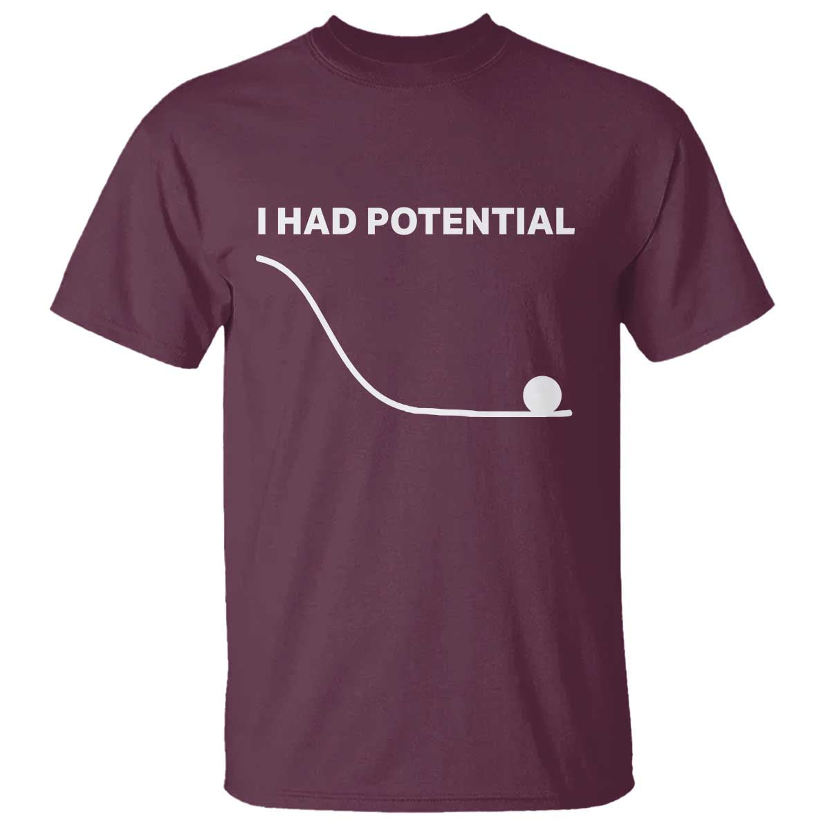 I Had Potential T Shirt Funny Sci Fi TS10 Maroon Print Your Wear