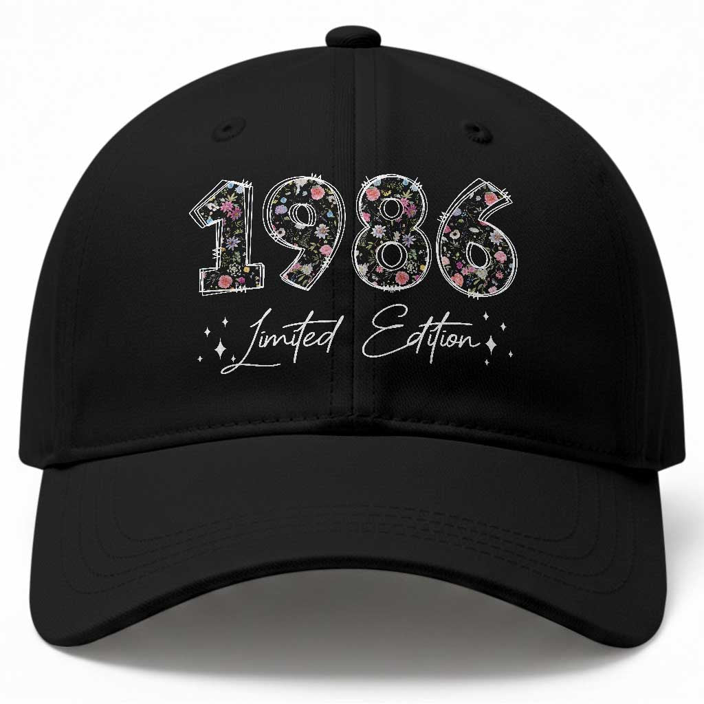 40th Birthday Baseball Cap Floral 1986 40 Year Old Birthday Gifts For Women TS10 Print Your Wear