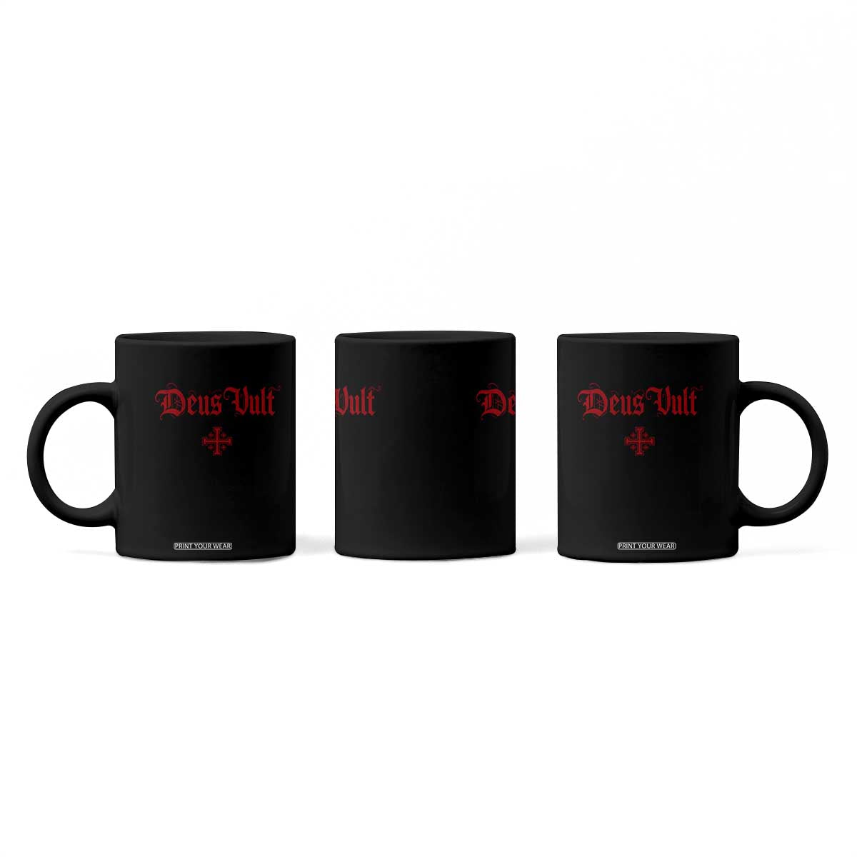 Catholic Knights Templar Cross Coffee Mug Crusader Deus Vult TS10 Print Your Wear