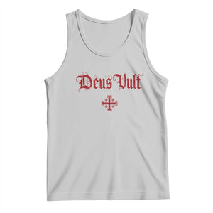 Catholic Knights Templar Cross Tank Top Crusader Deus Vult TS10 Ash Print Your Wear