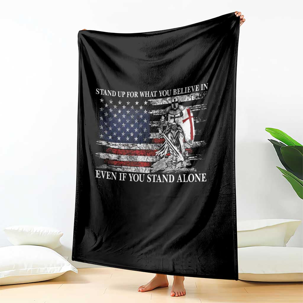 Catholic Knight Templar Throw Blanket American Flag Crusader Cross TS10 Print Your Wear
