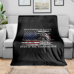 Catholic Knight Templar Throw Blanket American Flag Crusader Cross TS10 Print Your Wear