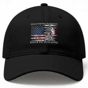 Catholic Knight Templar Baseball Cap American Flag Crusader Cross TS10 Print Your Wear