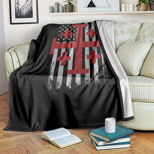 Catholic Crusader Cross Throw Blanket Knight Templar Patriotic American Flag TS10 Print Your Wear