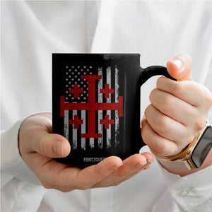 Catholic Crusader Cross Coffee Mug Knight Templar Patriotic American Flag TS10 Print Your Wear