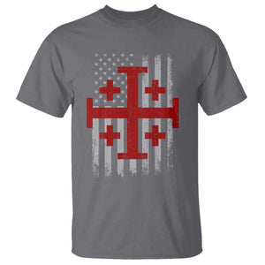 Catholic Crusader Cross T Shirt Knight Templar Patriotic American Flag TS10 Charcoal Print Your Wear