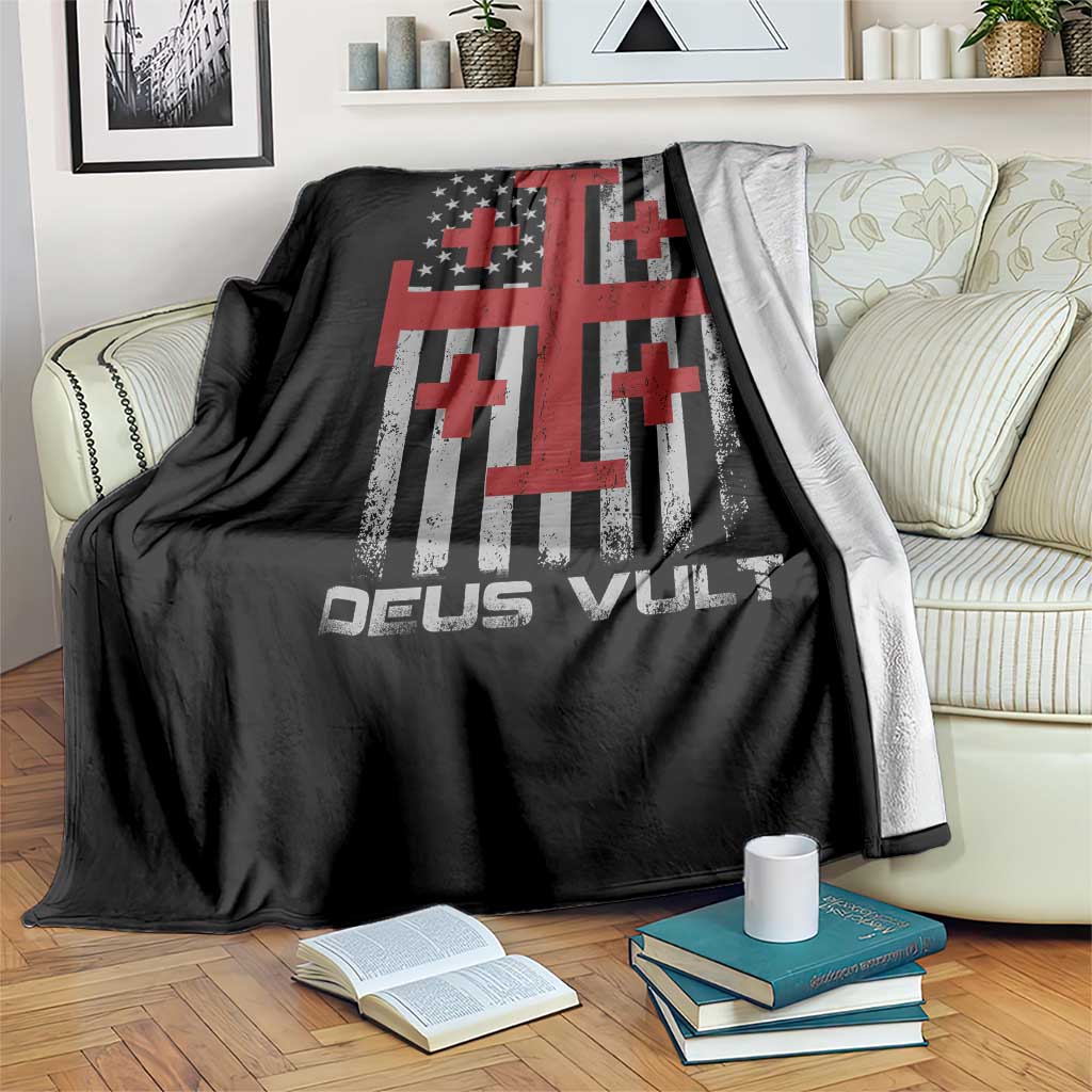 Catholic Knight Templar Crusader Cross Throw Blanket Knight Templar Patriotic American Flag TS10 Print Your Wear