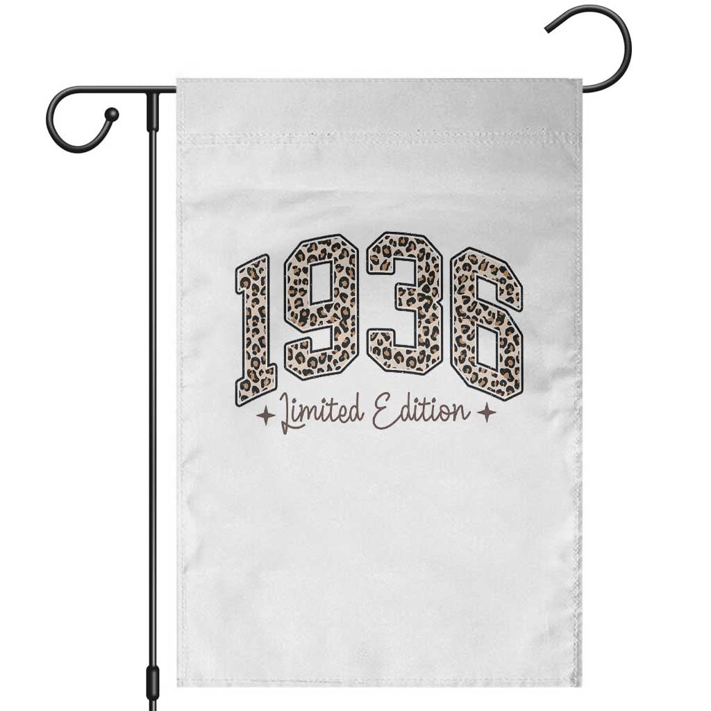1936 Retro Birthday Garden Flag 90 Year Old Leopard 90th Birthday Gifts For Women TS10 White Print Your Wear