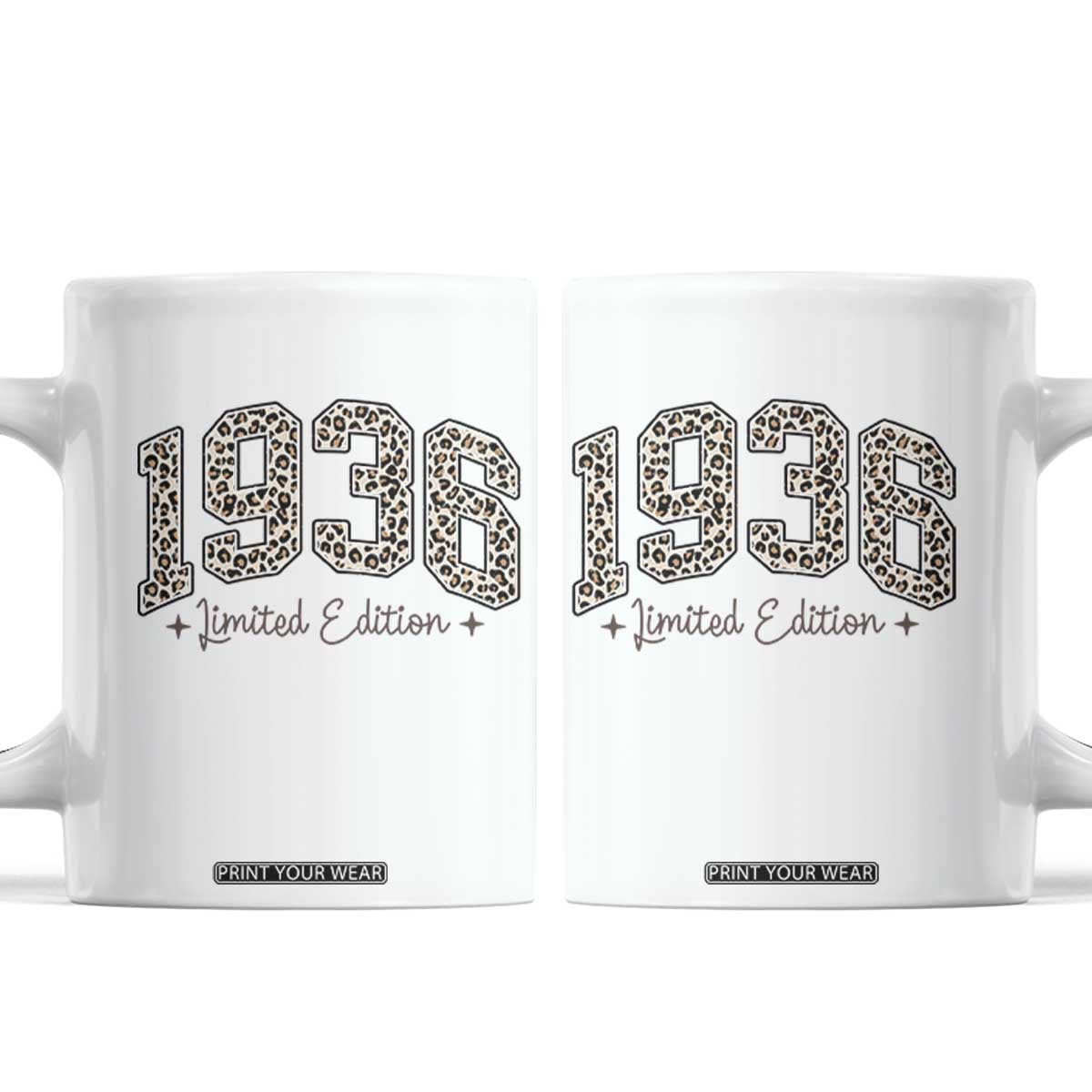 1936 Retro Birthday Coffee Mug 90 Year Old Leopard 90th Birthday Gifts For Women TS10 White Print Your Wear