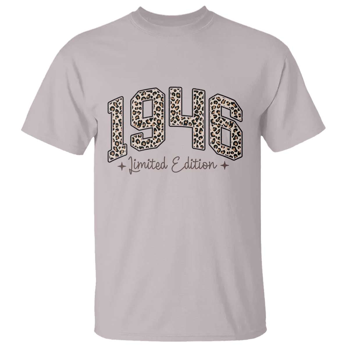 1946 Retro Birthday T Shirt 80 Year Old Leopard 80th Birthday Gifts For Women TS10 Ice Gray Print Your Wear