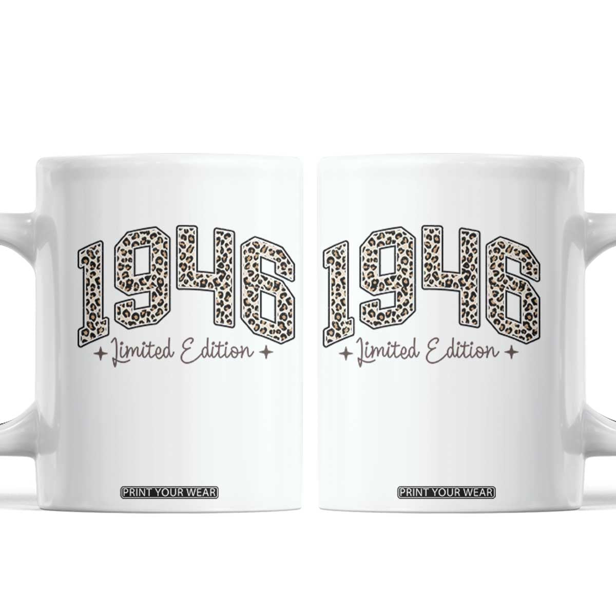 1946 Retro Birthday Coffee Mug 80 Year Old Leopard 80th Birthday Gifts For Women TS10 White Print Your Wear