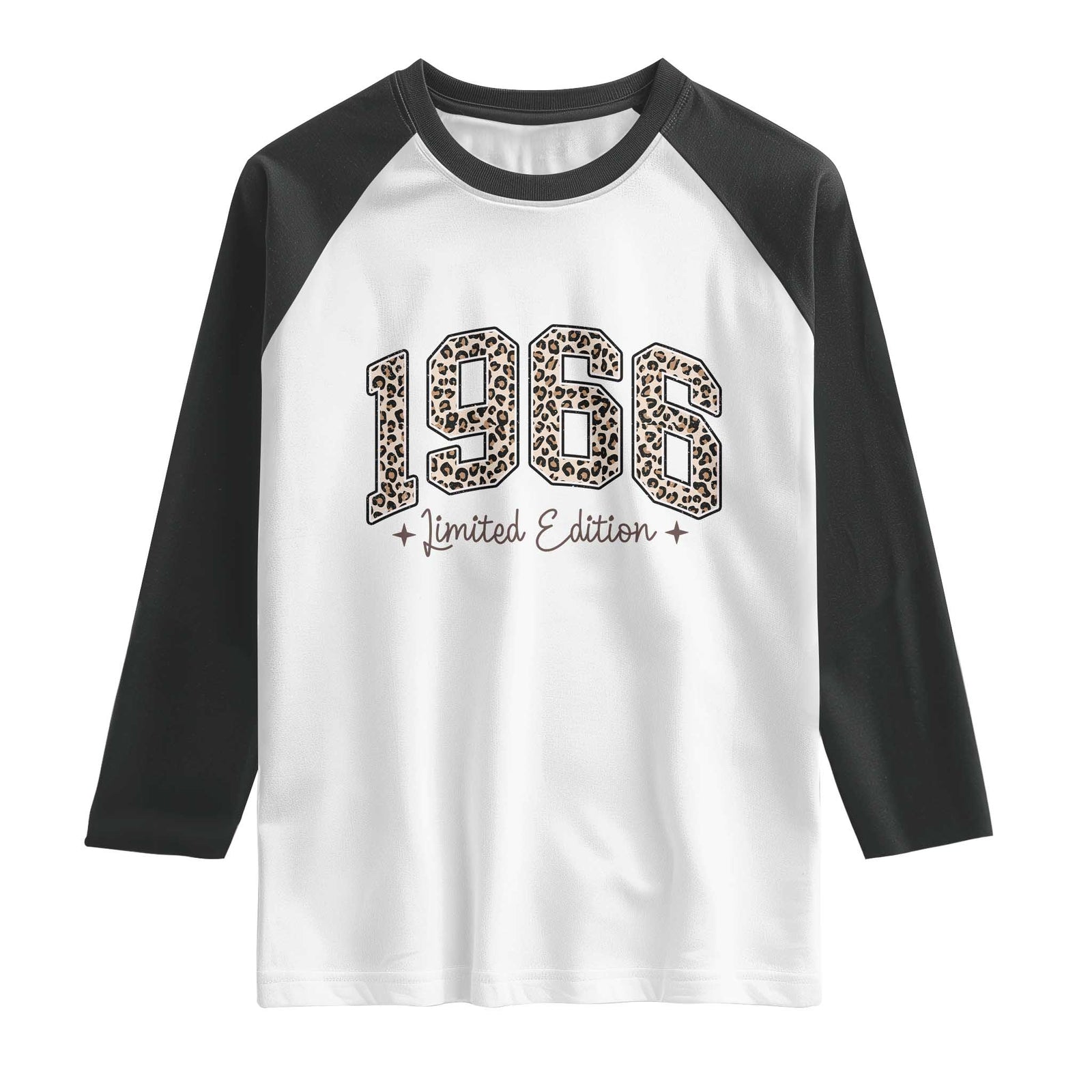 1966 Retro Birthday Raglan Shirt 60 Year Old Leopard 60th Birthday Gifts For Women TS10 White Black Print Your Wear