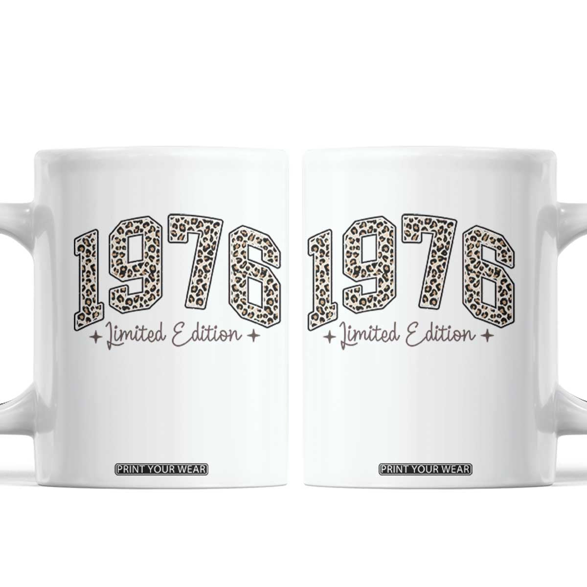 1976 Retro Birthday Coffee Mug 50 Year Old Leopard 50th Birthday Gifts For Women TS10 White Print Your Wear