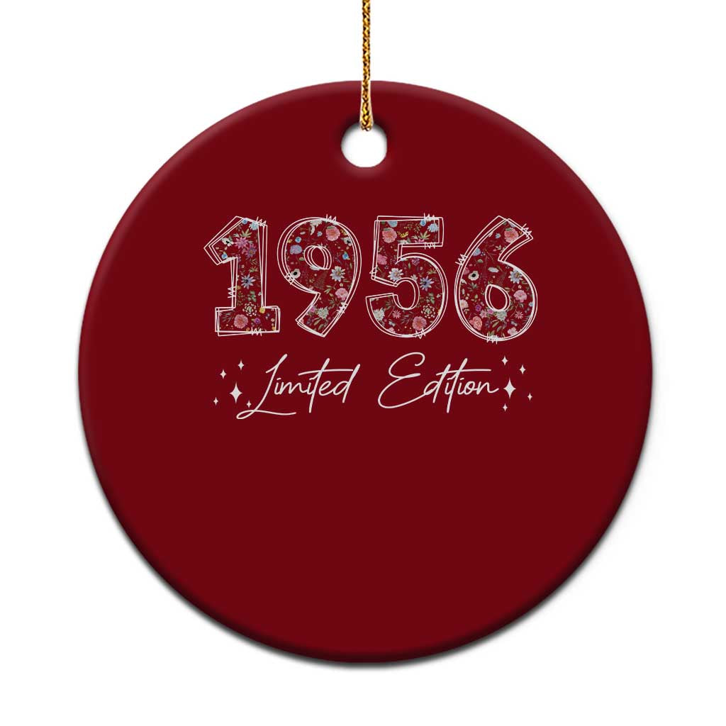 70th Birthday Ceramic Ornament Floral 1956 70 Year Old Birthday Gifts For Women TS10 1pc Red Print Your Wear