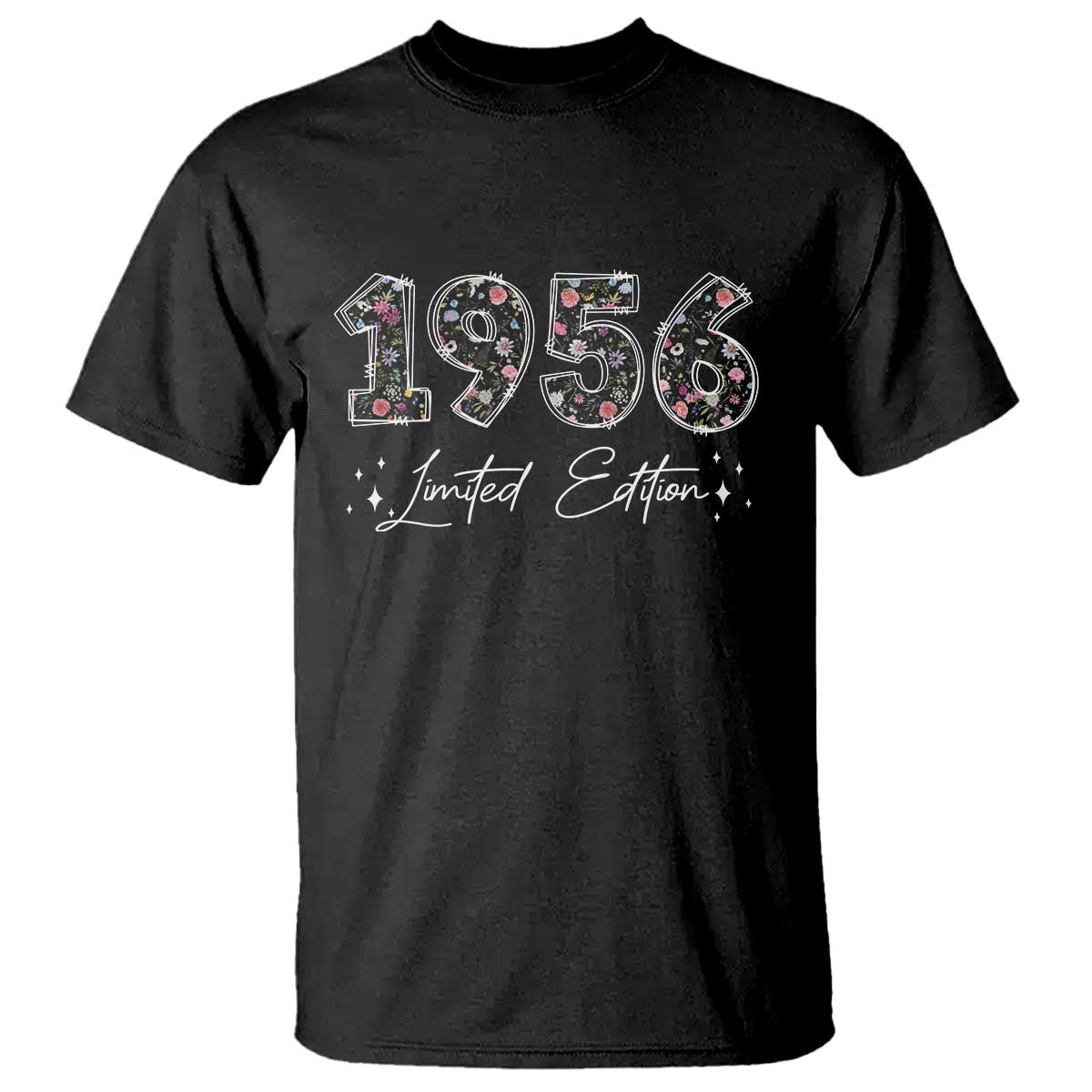 70th Birthday T Shirt Floral 1956 70 Year Old Birthday Gifts For Women TS10 Black Print Your Wear