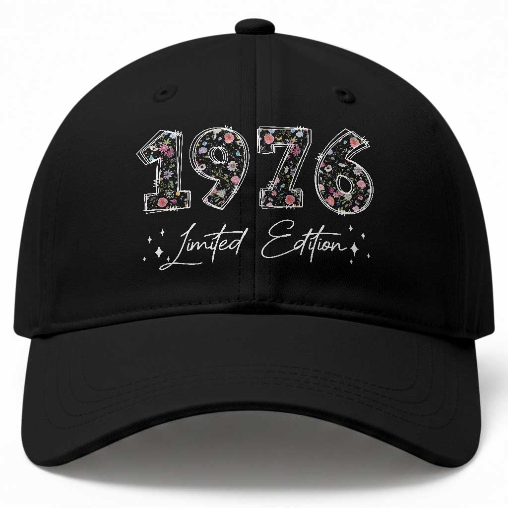 50th Birthday Baseball Cap Floral 1976 50 Year Old Birthday Gifts For Women TS10 Print Your Wear