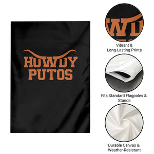 Howdy Putos Garden Flag Funny Western Cowboy Spanish Slang TS10 Print Your Wear