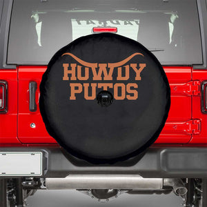 Howdy Putos Spare Tire Cover Funny Western Cowboy Spanish Slang TS10 Black Print Your Wear