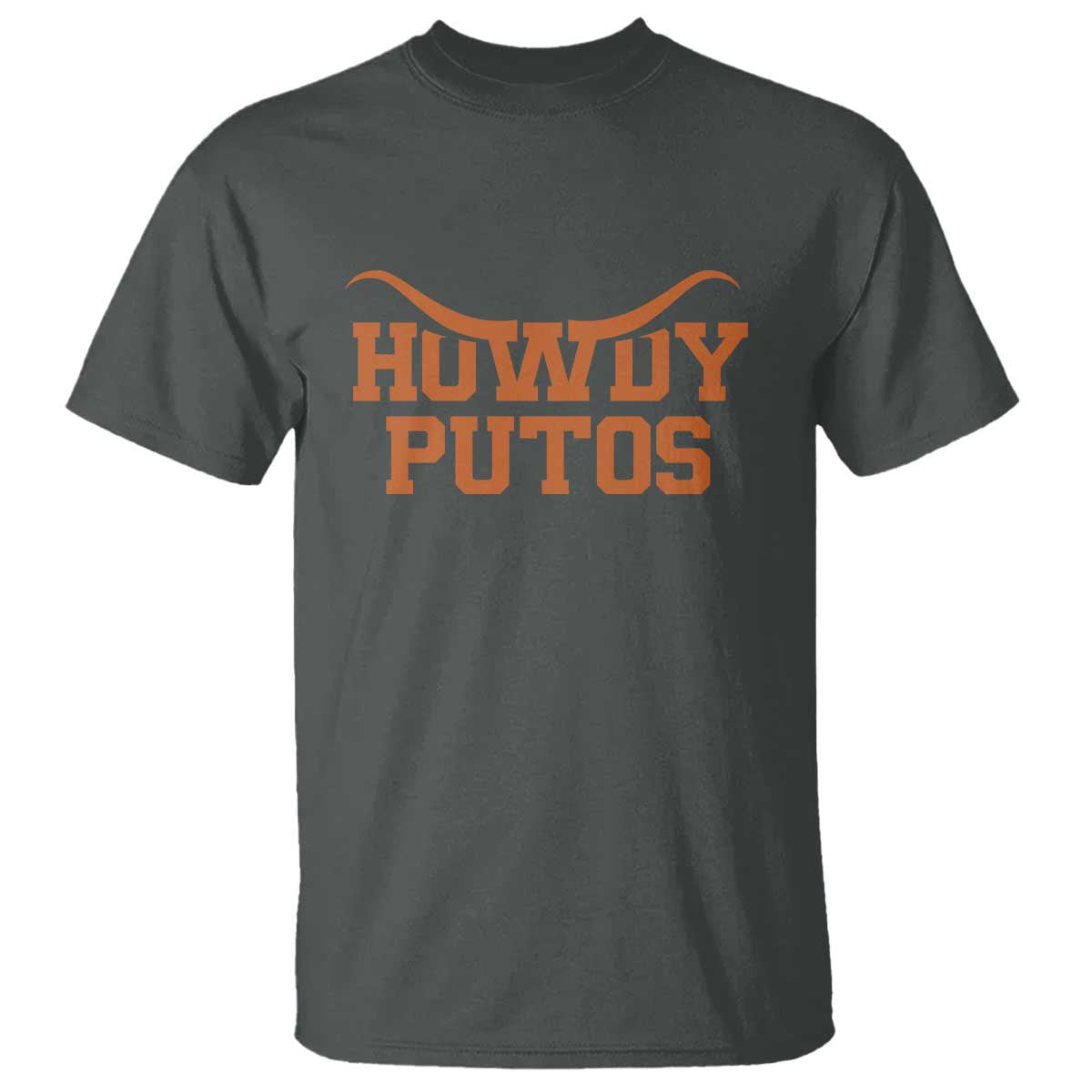 Howdy Putos T Shirt Funny Western Cowboy Spanish Slang TS10 Dark Heather Print Your Wear