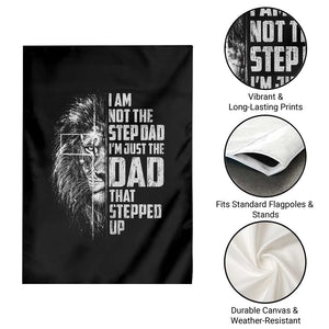 Bonus Dad Garden Flag Stepdad Gifts From Stepdaughter Stepson Cross Lion Stepped Up Dad TS10 Print Your Wear