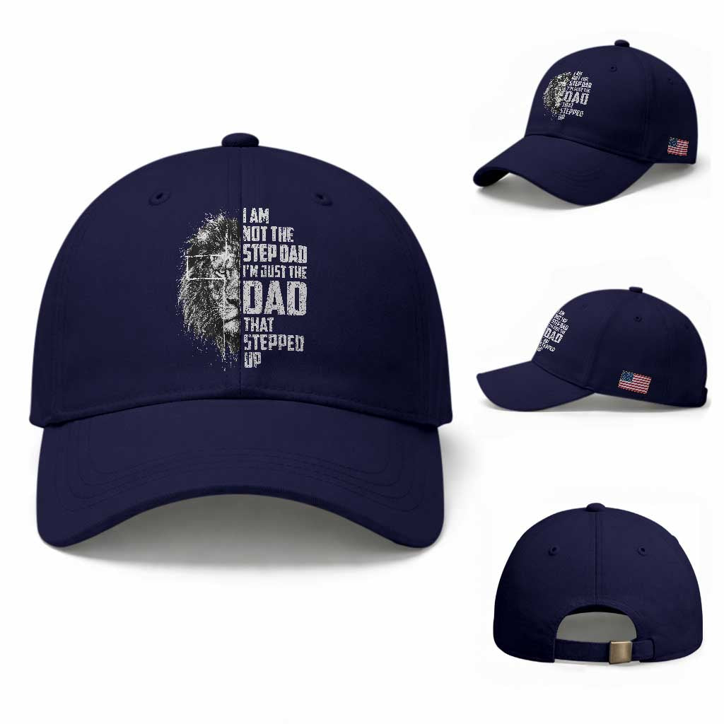 Bonus Dad Baseball Cap Stepdad Gifts From Stepdaughter Stepson Cross Lion Stepped Up Dad TS10 Baseball Cap Universal Fit Dark Blue Print Your Wear