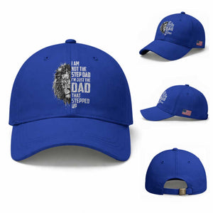 Bonus Dad Baseball Cap Stepdad Gifts From Stepdaughter Stepson Cross Lion Stepped Up Dad TS10 Baseball Cap Universal Fit Royal Blue Print Your Wear