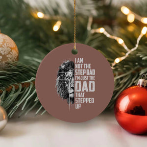 Bonus Dad Ceramic Ornament Stepdad Gifts From Stepdaughter Stepson Cross Lion Stepped Up Dad TS10 1pc Mocha Print Your Wear