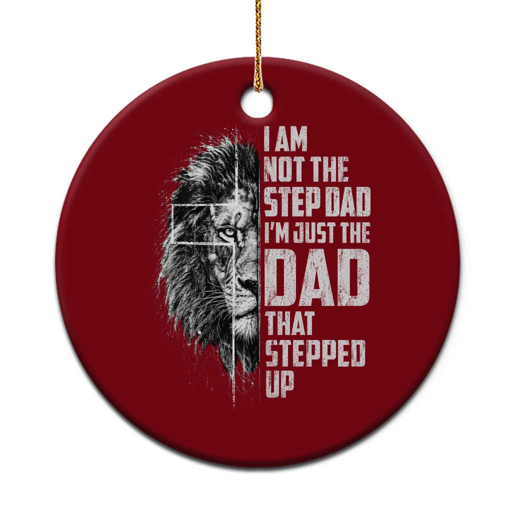 Bonus Dad Ceramic Ornament Stepdad Gifts From Stepdaughter Stepson Cross Lion Stepped Up Dad TS10 1pc Red Print Your Wear