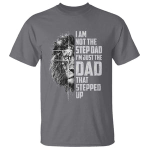 Bonus Dad T Shirt Stepdad Gifts From Stepdaughter Stepson Cross Lion Stepped Up Dad TS10 Charcoal Print Your Wear