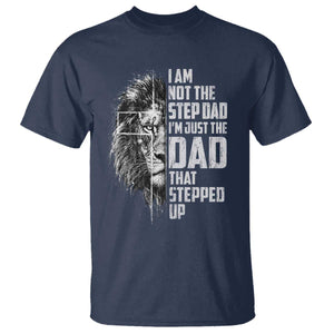 Bonus Dad T Shirt Stepdad Gifts From Stepdaughter Stepson Cross Lion Stepped Up Dad TS10 Navy Print Your Wear