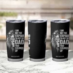 Bonus Dad Tumbler Cup Stepdad Gifts From Stepdaughter Stepson Cross Lion Stepped Up Dad TS10 Print Your Wear