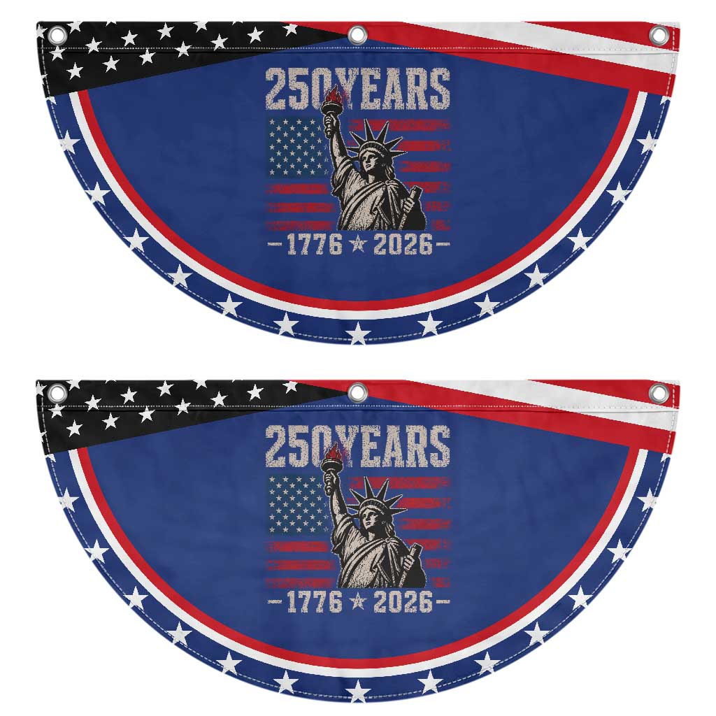 USA Independence 250th Anniversary Patriotic Fan Flag Lady Liberty American Flag 250 Years 1776 2026 TS10 2pcs pack Classic Navy Print Your Wear