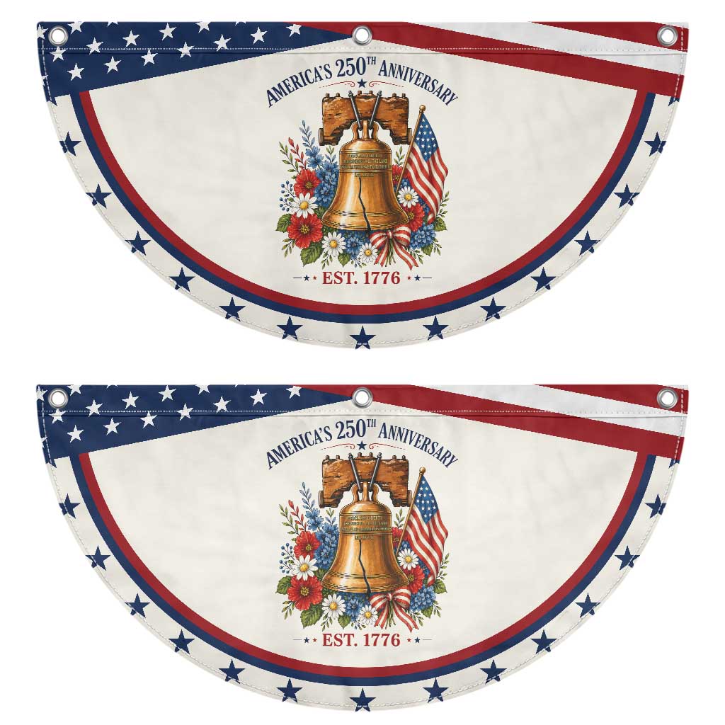 250 Anniversary Patriotic Fan Flag Floral Liberty Bell USA 250th American 4th July 2026 TS10 2pcs pack Classic Beige Print Your Wear