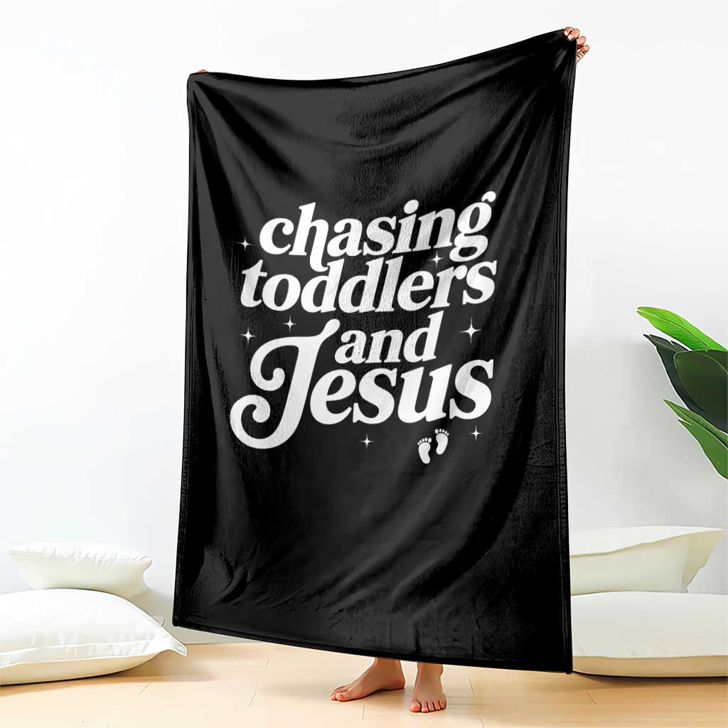 Christian Mom Throw Blanket Chasing Jesus And Toddlers TS10 Print Your Wear