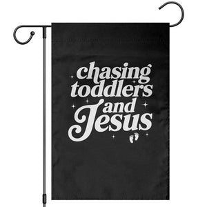 Christian Mom Garden Flag Chasing Jesus And Toddlers TS10 Black Print Your Wear