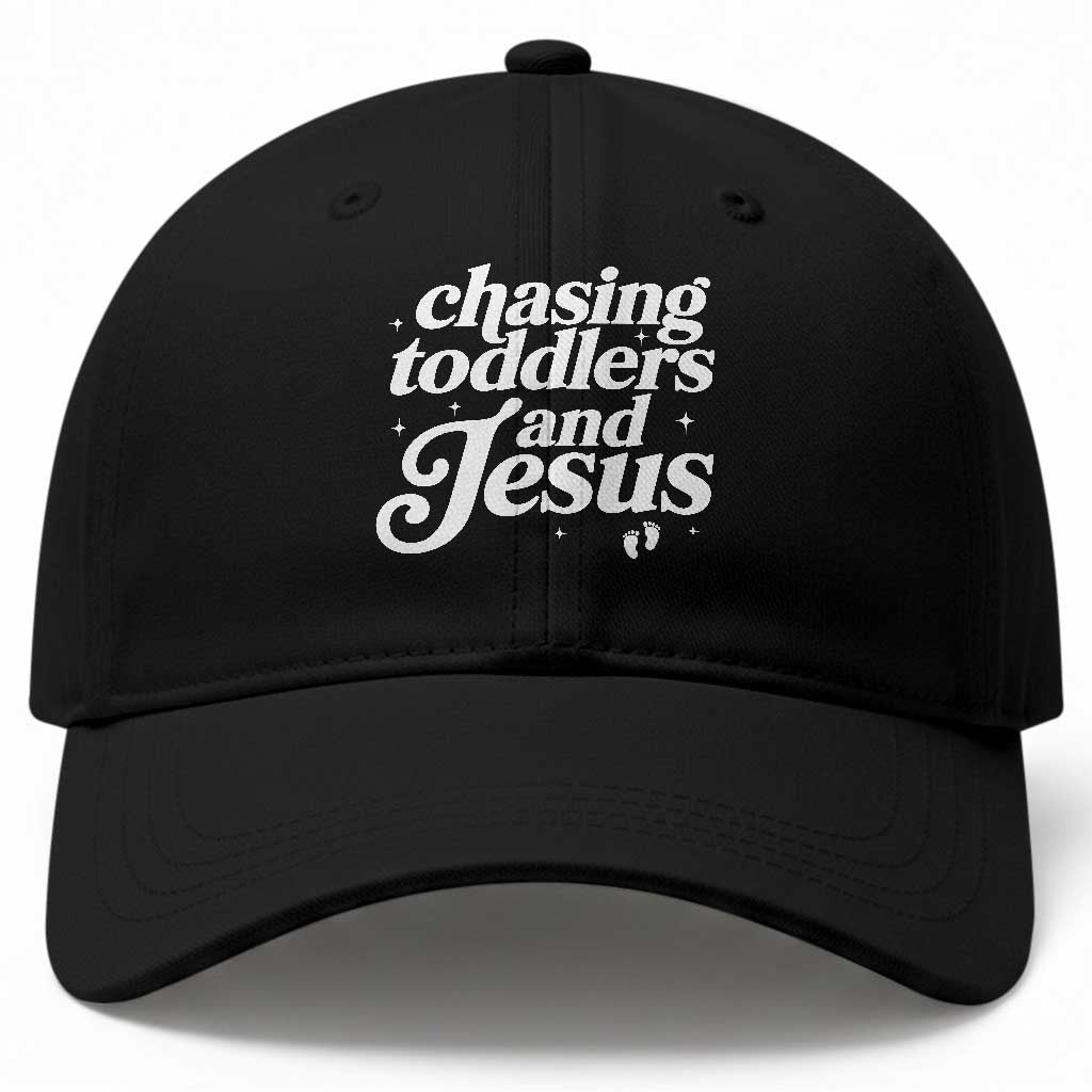 Christian Mom Baseball Cap Chasing Jesus And Toddlers TS10 Print Your Wear