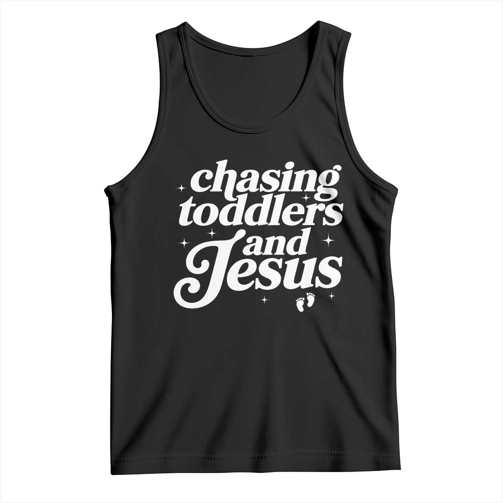 Christian Mom Tank Top Chasing Jesus And Toddlers TS10 Black Print Your Wear