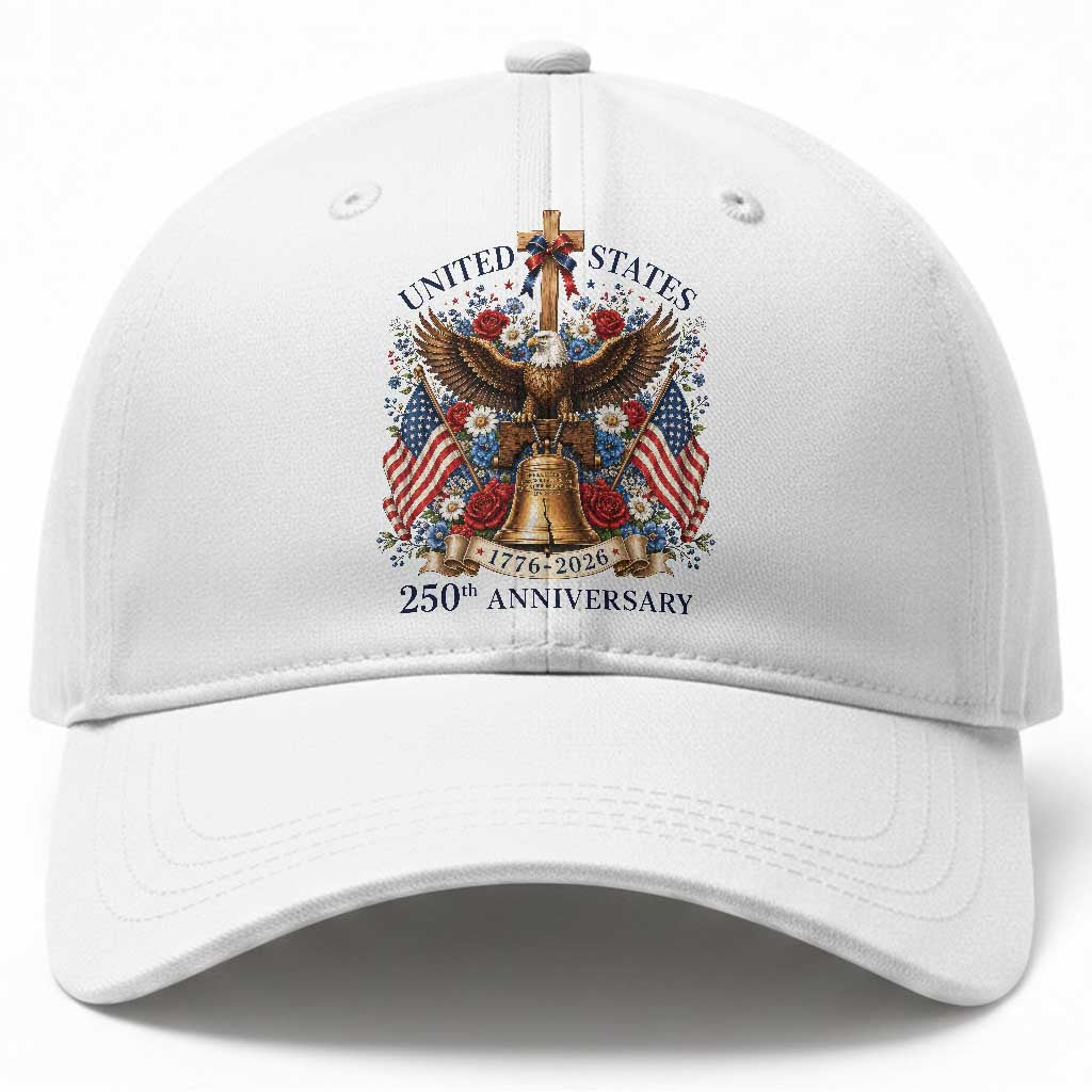 250 Anniversary USA Patriotic Eagle Baseball Cap Flower 250th Birthday 4th Of July 2026 TS10 Print Your Wear