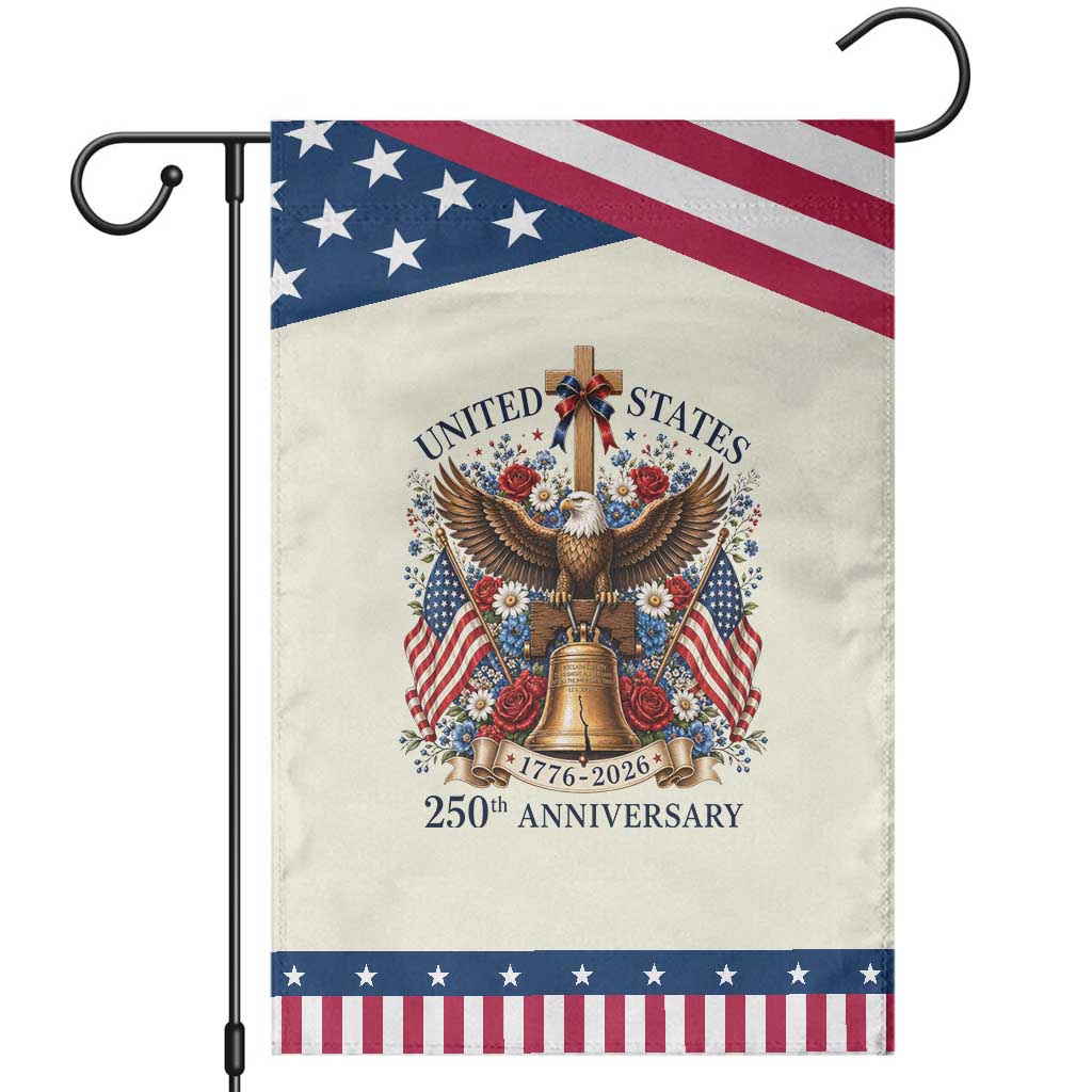 250 Anniversary USA Eagle Patriotic Garden Flag Flower 250th Birthday 4th Of July 2026 TS10 Modern Beige Blue Print Your Wear